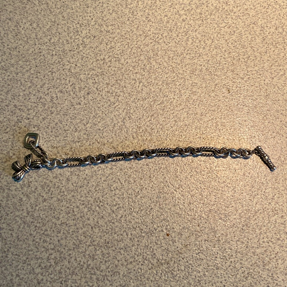 David Yurman sterling silver with gold bow bracelet